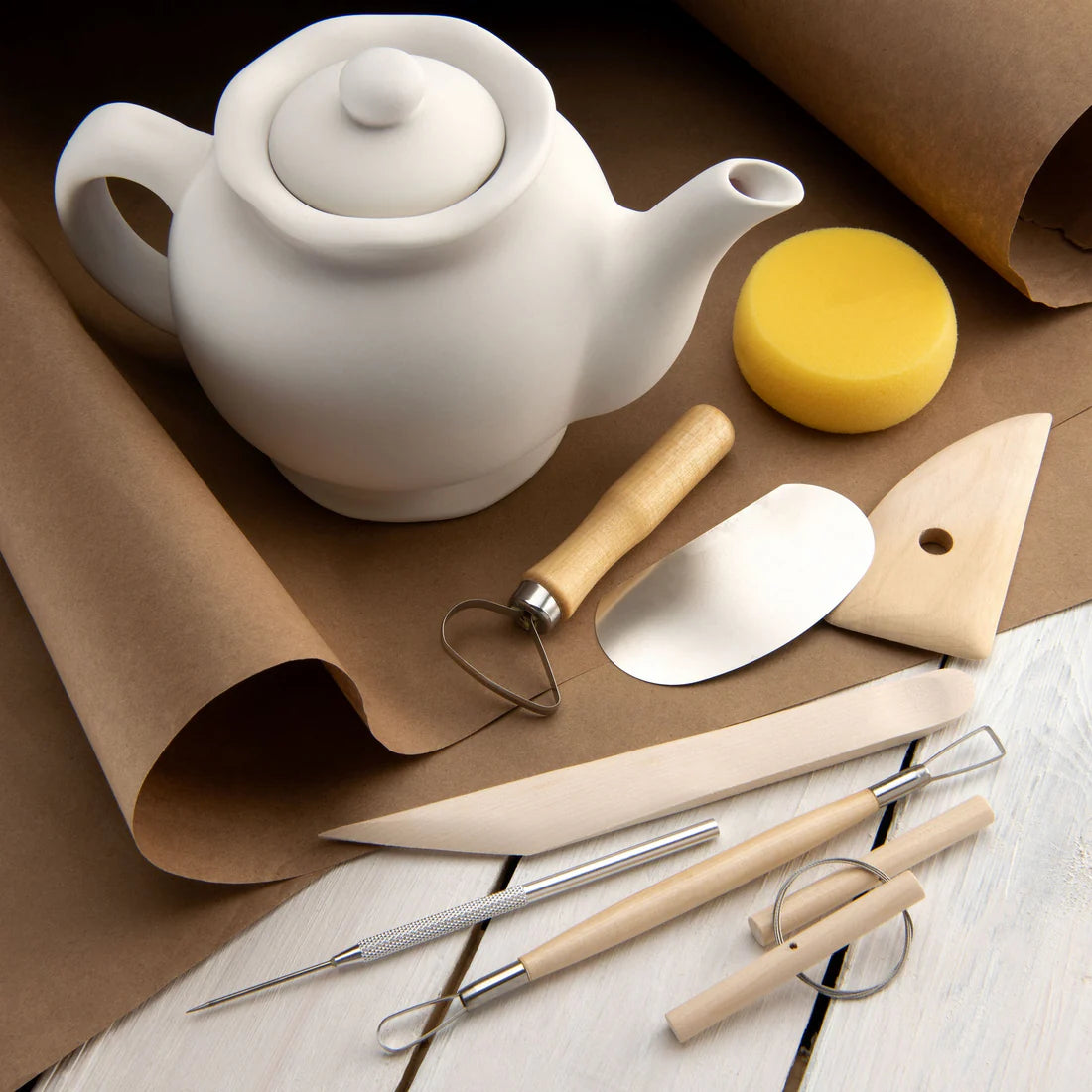 8 PIECE COMPLETE POTTERY TOOL SET
