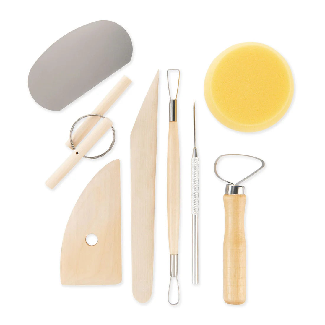8 PIECE COMPLETE POTTERY TOOL SET