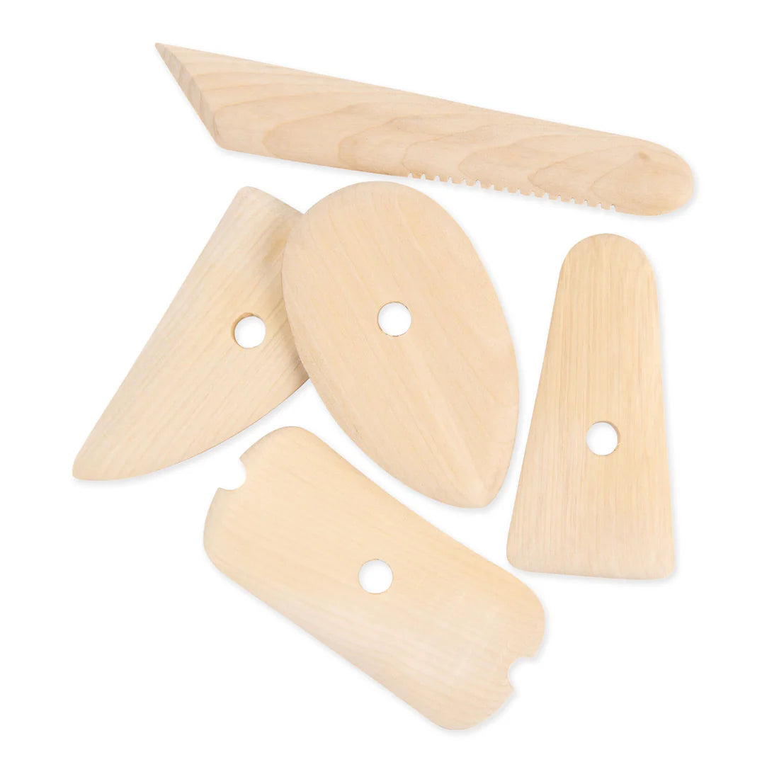 5 PIECE SET WOODEN POTTER'S RIBS
