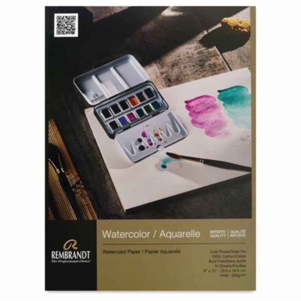 RWC PAPER PAD 140LB COLD PRESS 9&quot; X 12&quot; 10 SHEETS
