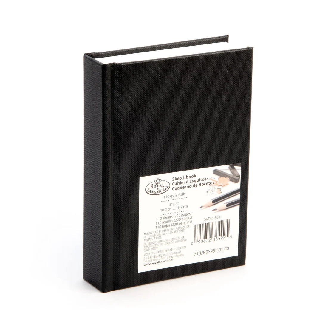 ROYAL BLACK HARDBOUND SKETCHBOOK 4X6