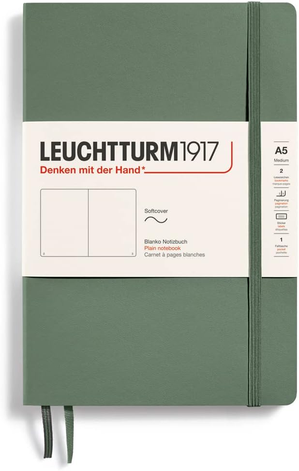 SOFTCOVER A5 NOTEBOOK PLAIN OLIVE