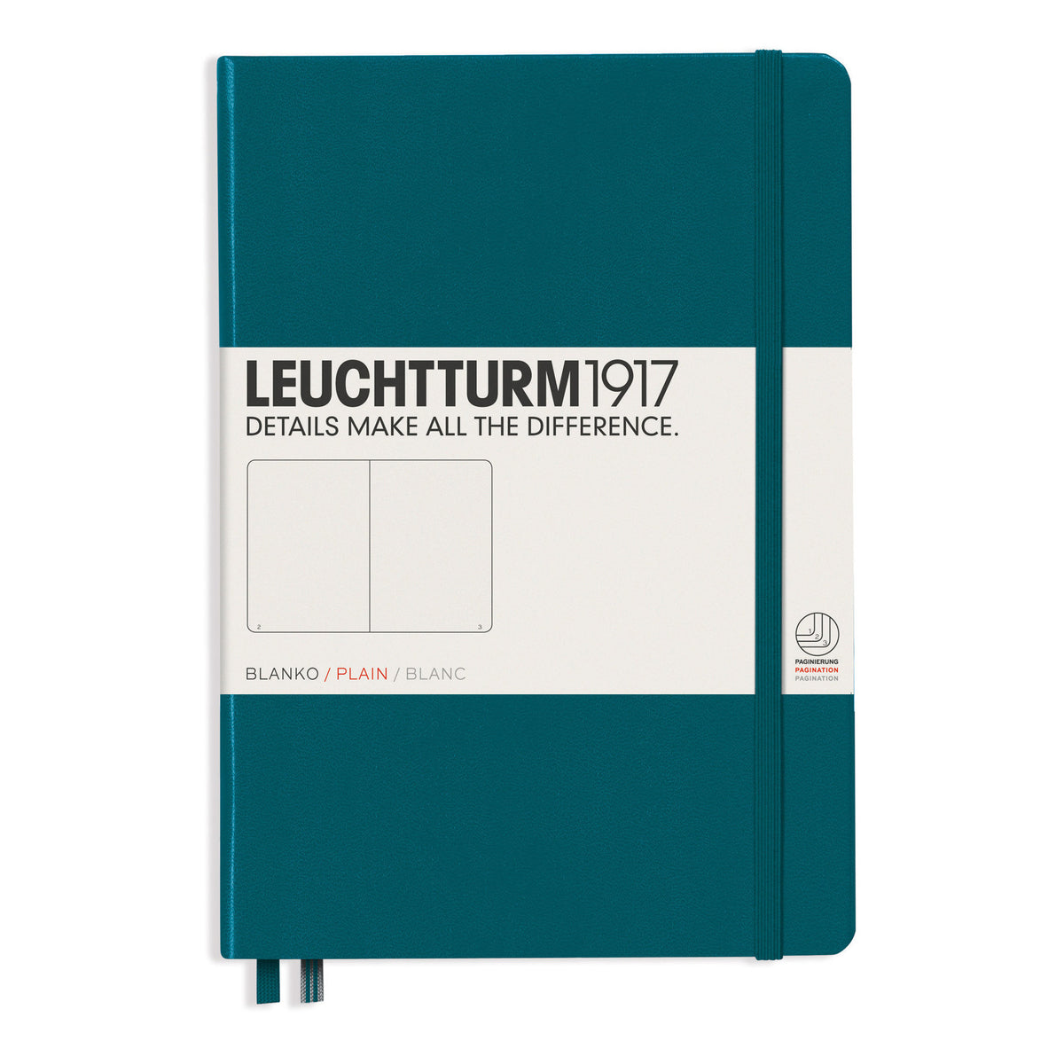 SOFTCOVER A5 NOTEBOOK PLAIN PACIFIC GREEN