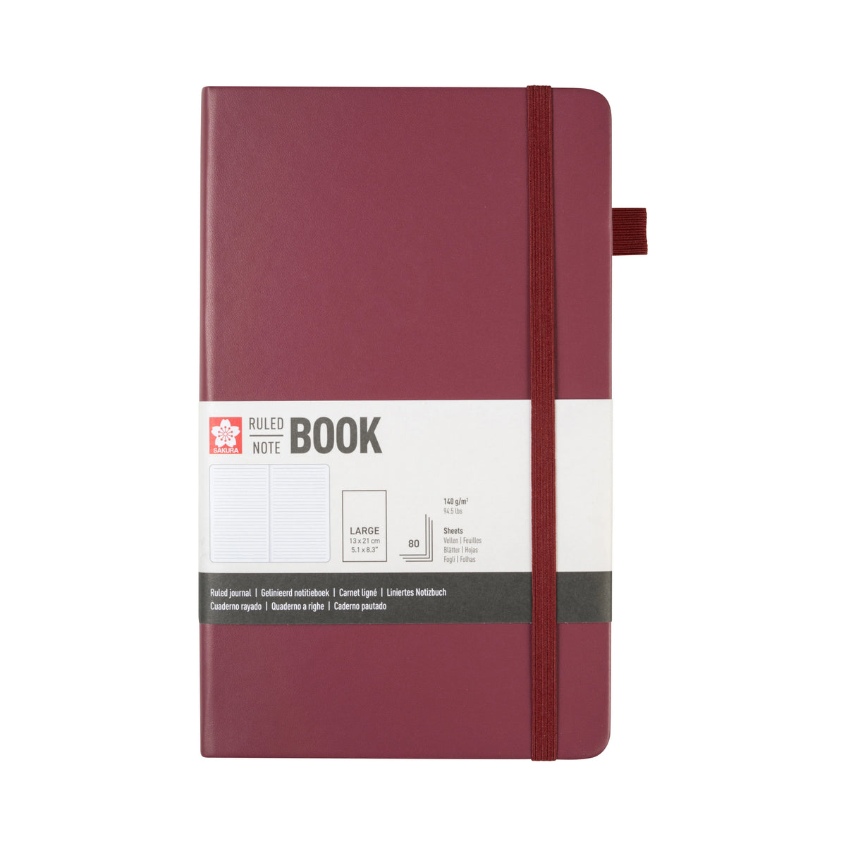 SAKURA NOTEBOOK RULED A4 - MULBERRY