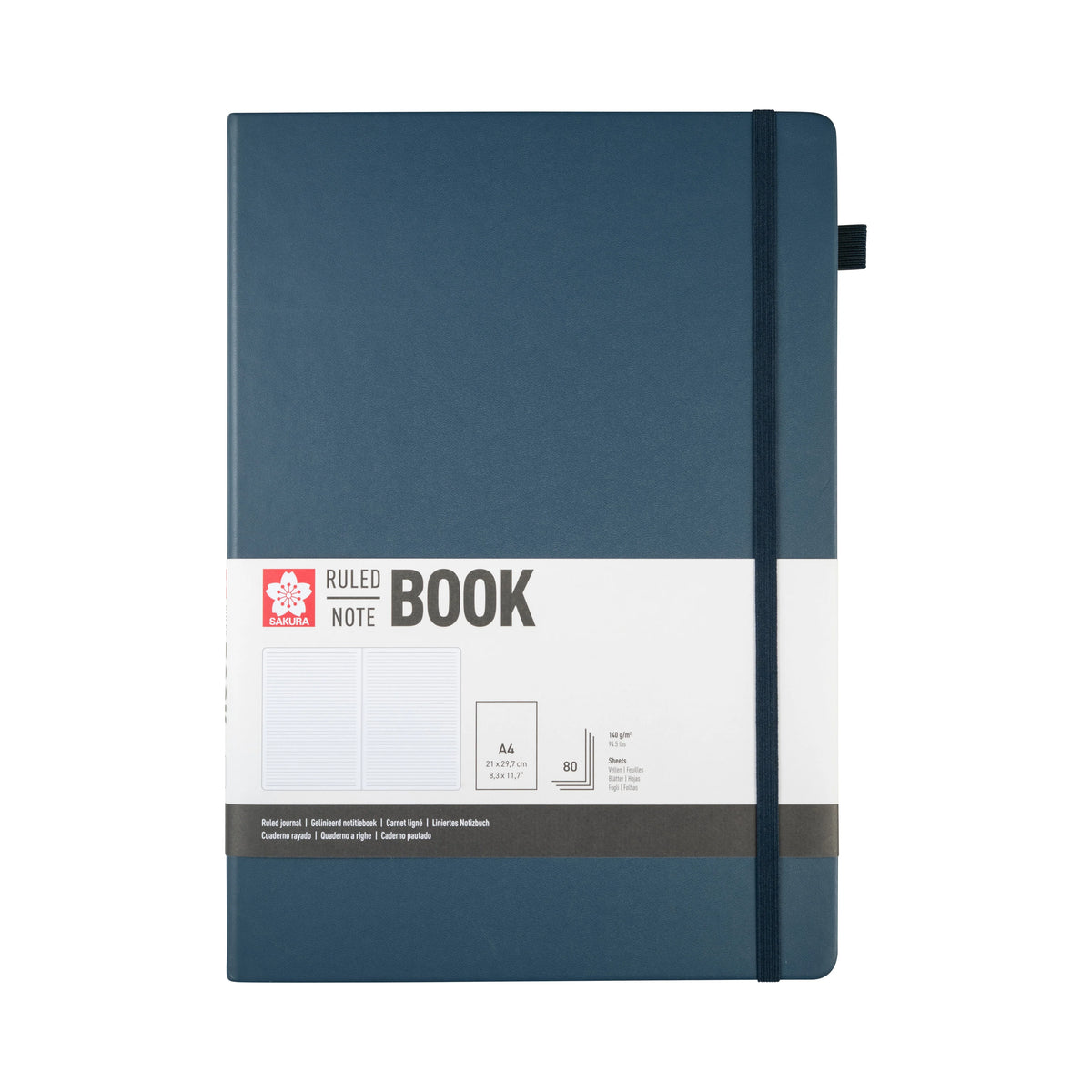 SAKURA NOTEBOOK RULED A4 - DEEP INDIGO