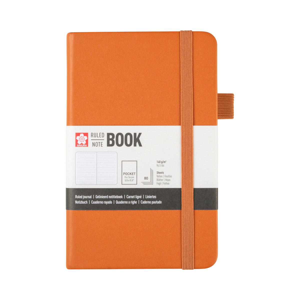 SAKURA NOTEBOOK RULED POCKET -  AMBER