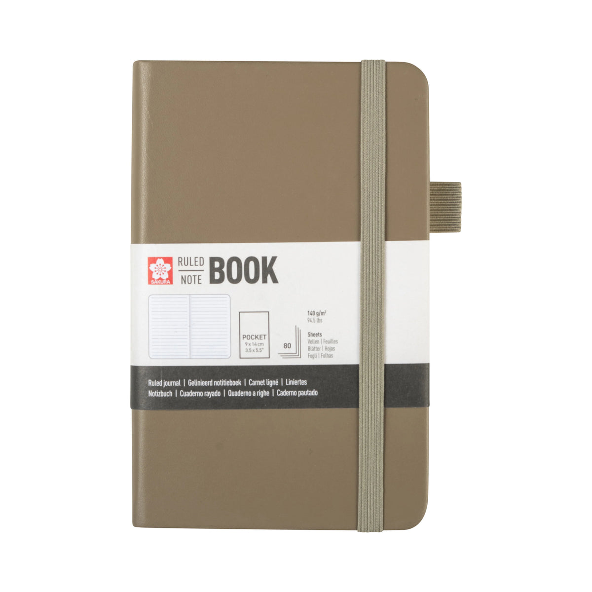 SAKURA NOTEBOOK RULED POCKET -  CINDER