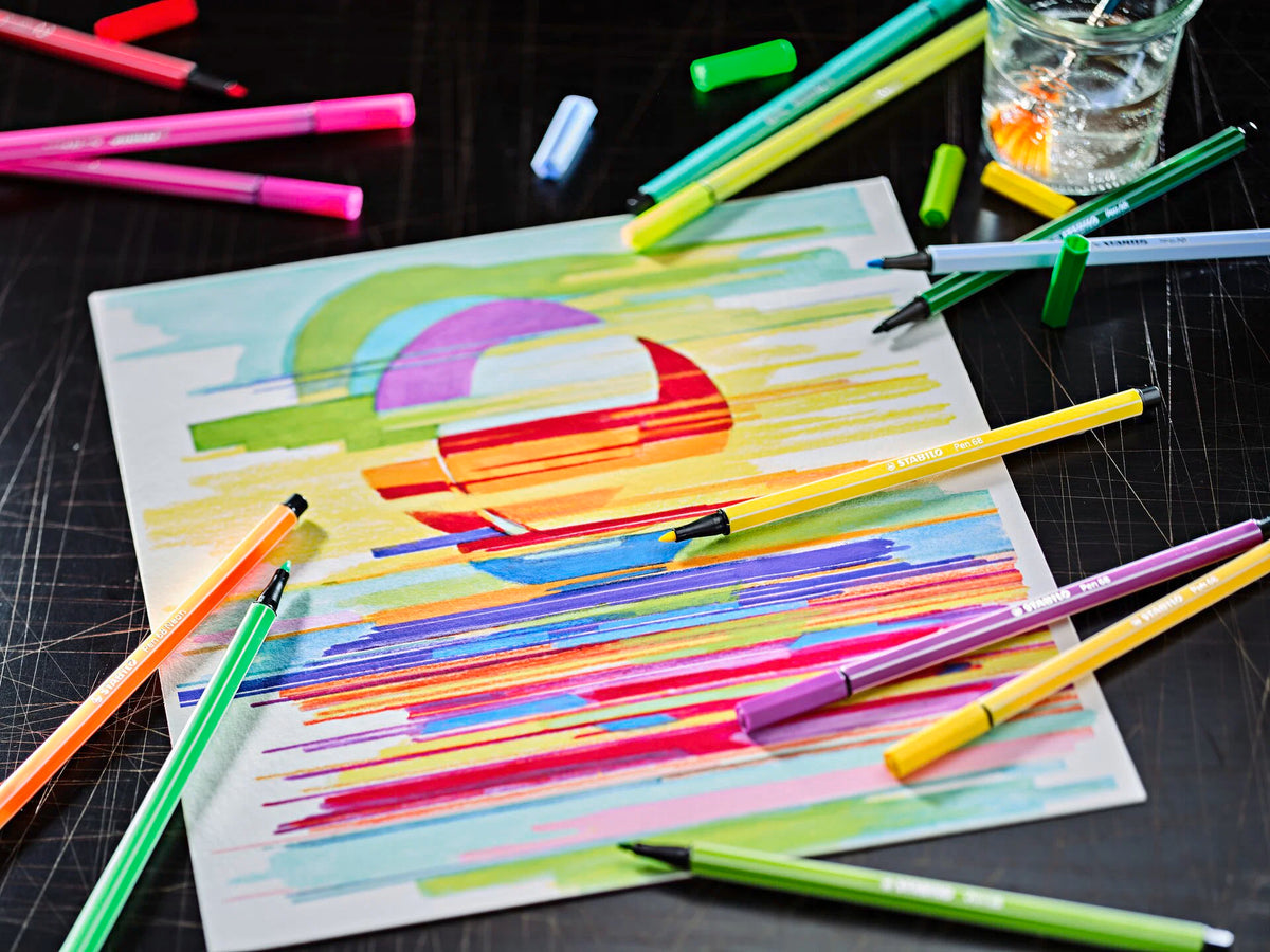 STABILO PEN 68 10PC METAL BOX ARTY