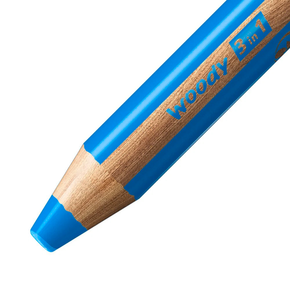STABILO WOODY EXTRA-THICK CYAN BLUE