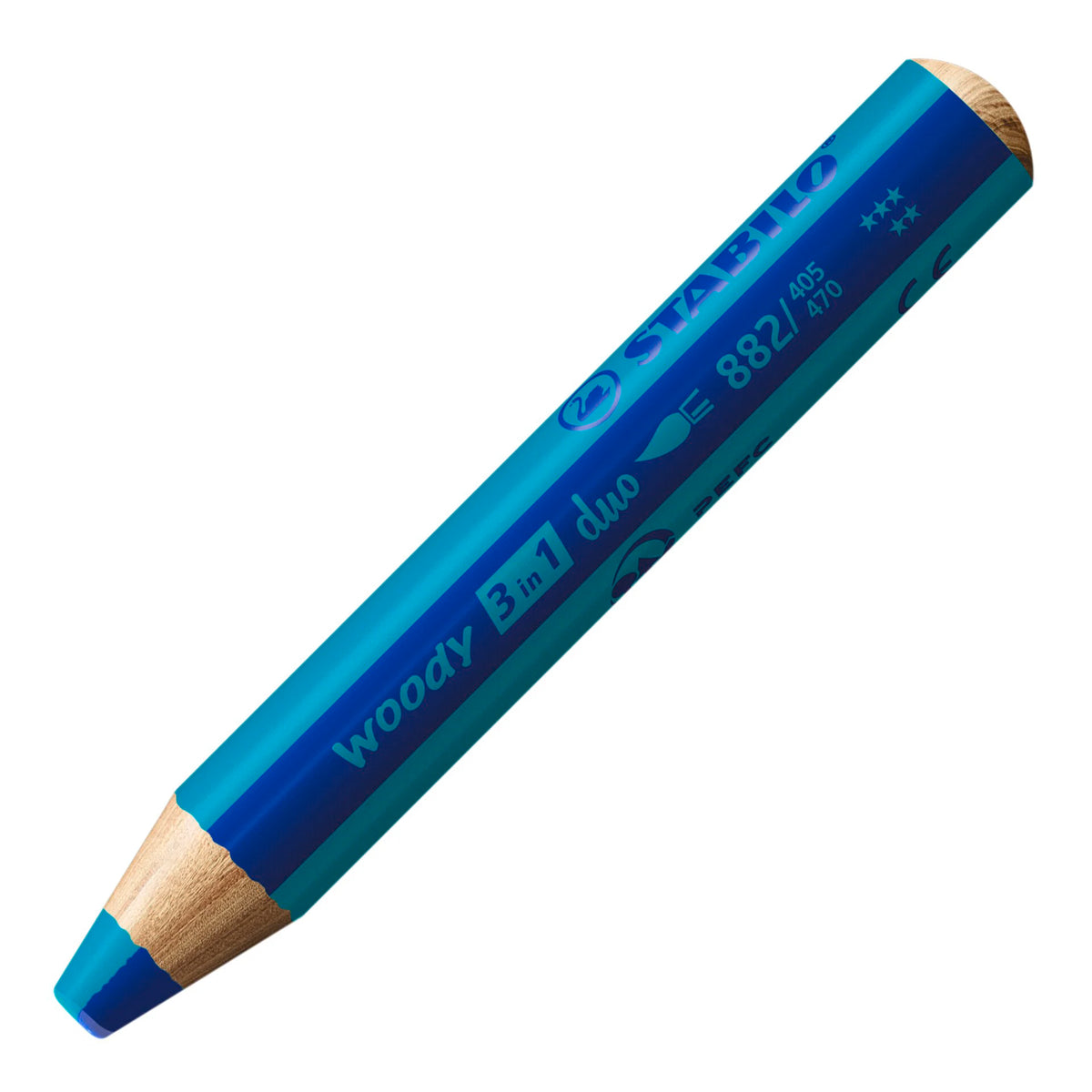 STABILO WOODY 3IN1 DUO UTRAMARINE/TURQUOISE