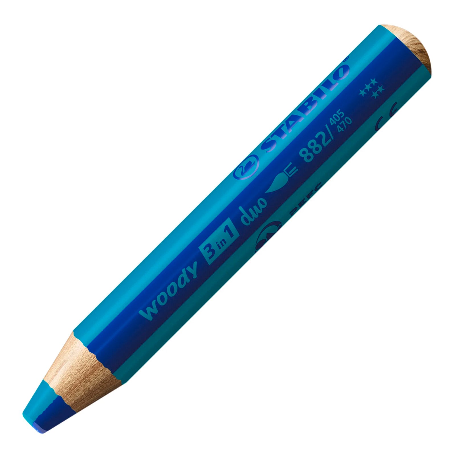 STABILO WOODY 3IN1 DUO UTRAMARINE/TURQUOISE