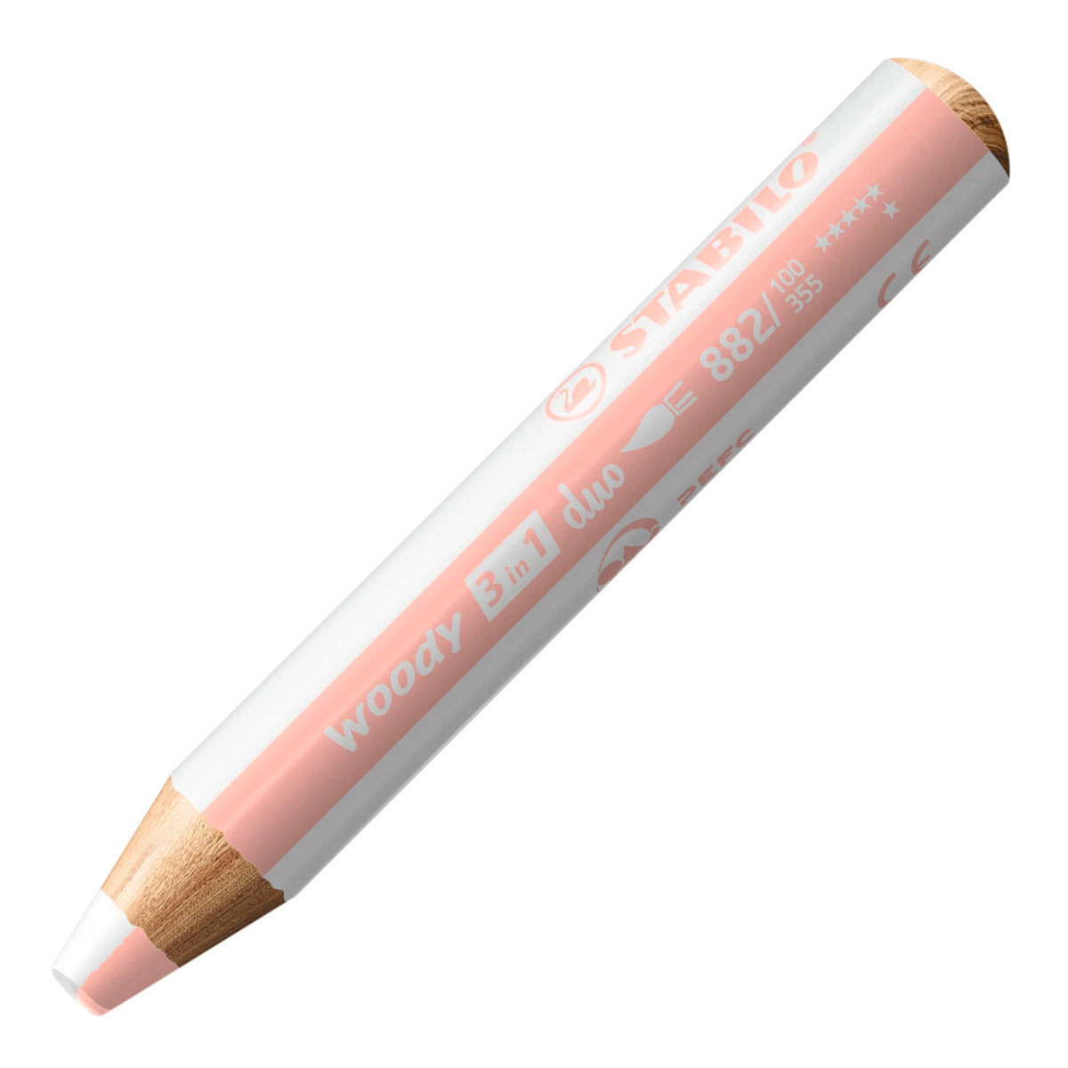 STABILO WOODY 3IN1 DUO WHITE/APRICOT