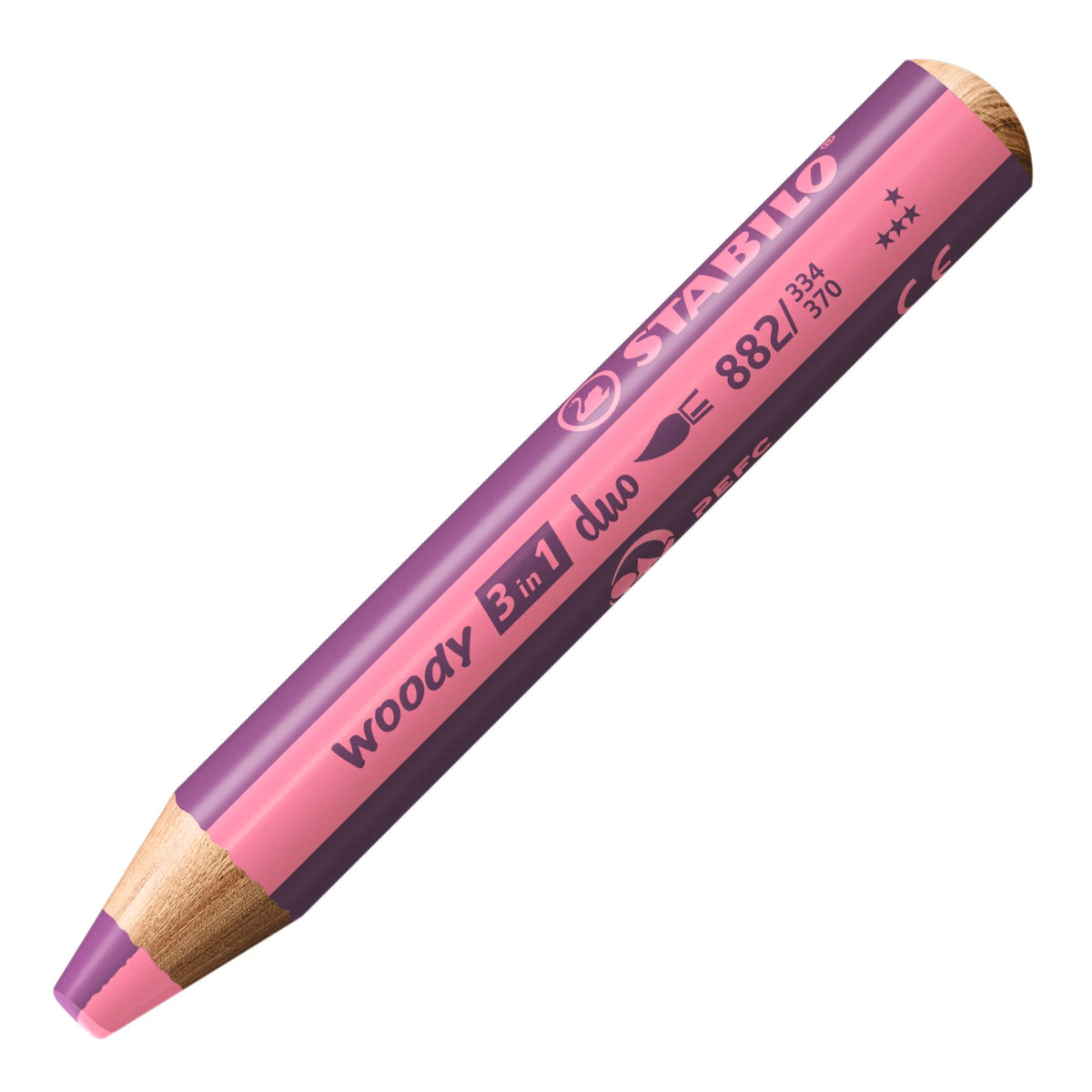STABILO WOODY 3 IN 1 DUO PINK/LILAC