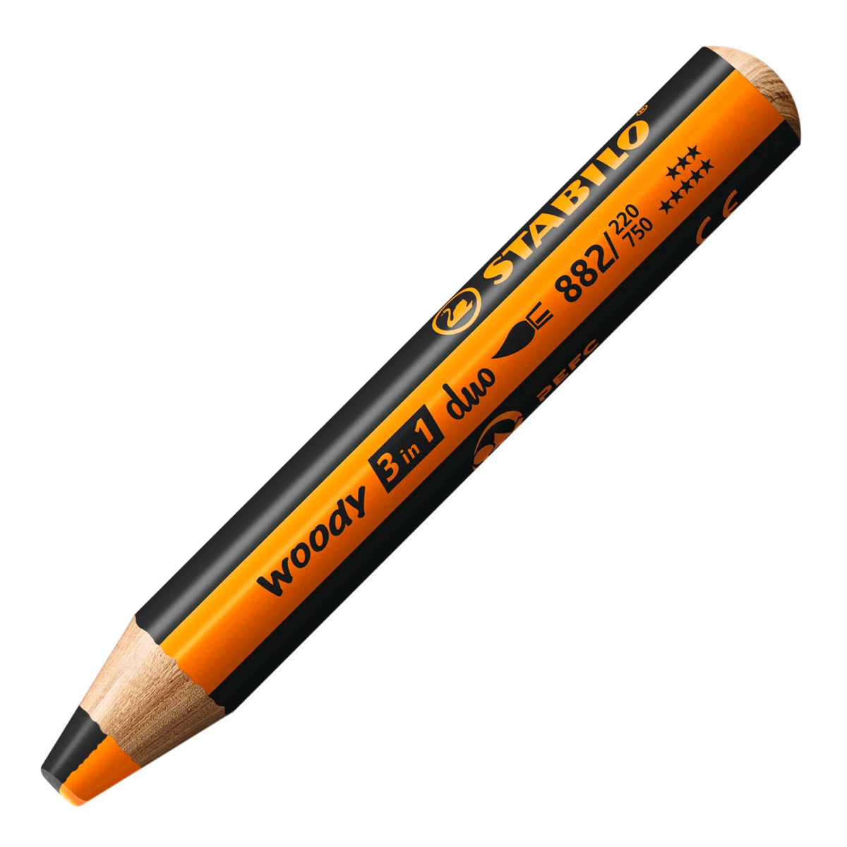 STABILO WOODY 3IN1 DUO ORANGE/BLACK