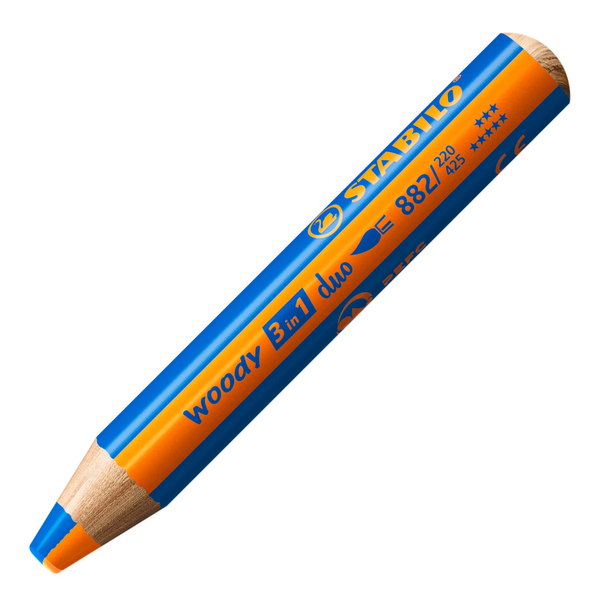 STABILO WOODY 3 IN 1 DUO ORANGE/BLUE