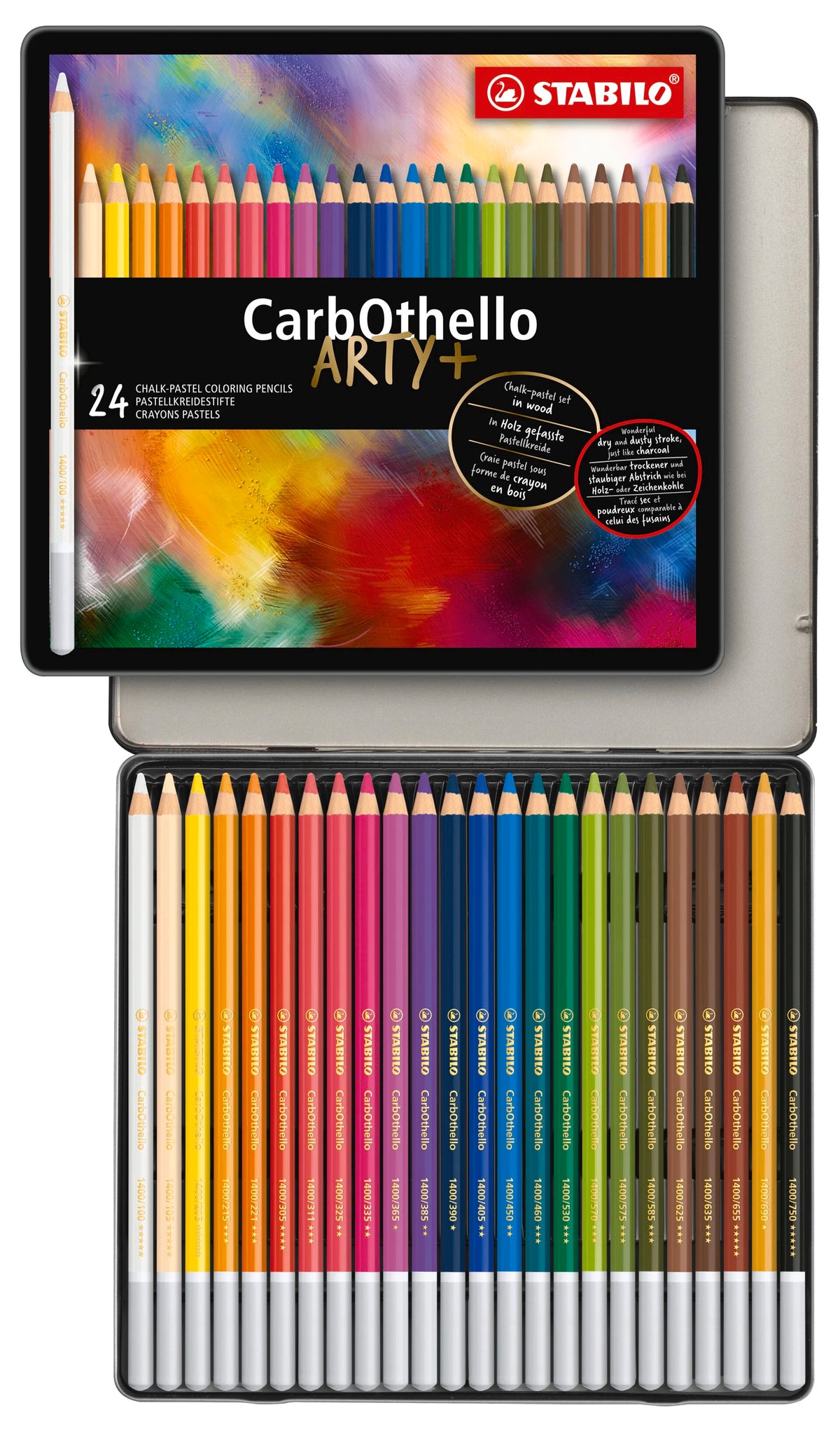 STABILO CARBO ARTY USA 24PC METAL BOX