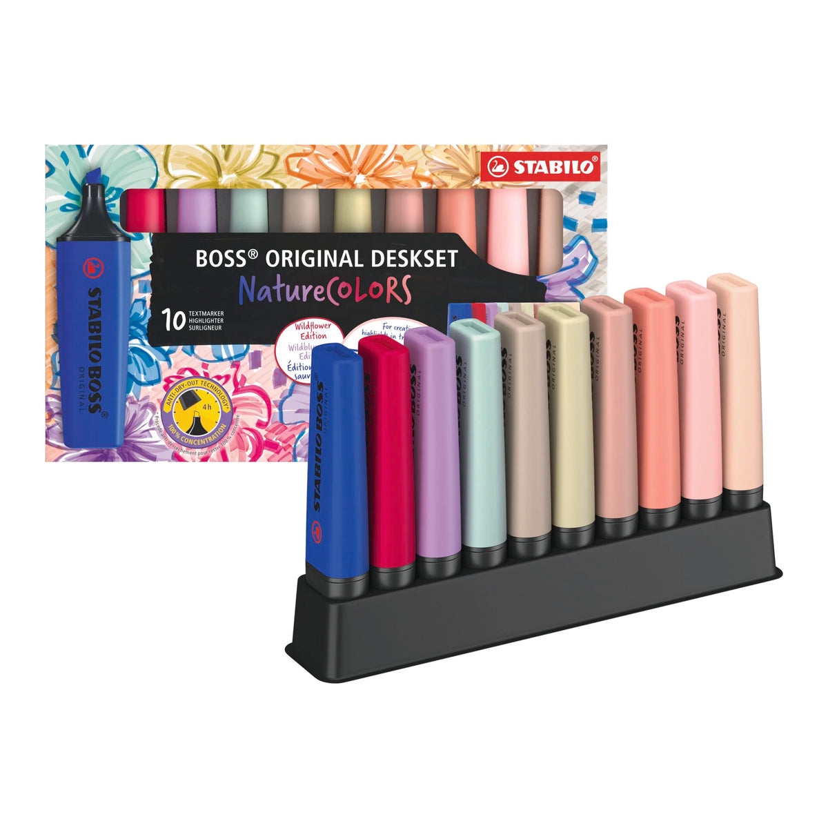 STABILO BOSS NATURECOLORS WILDFLOWER 10 PCS DESKSET