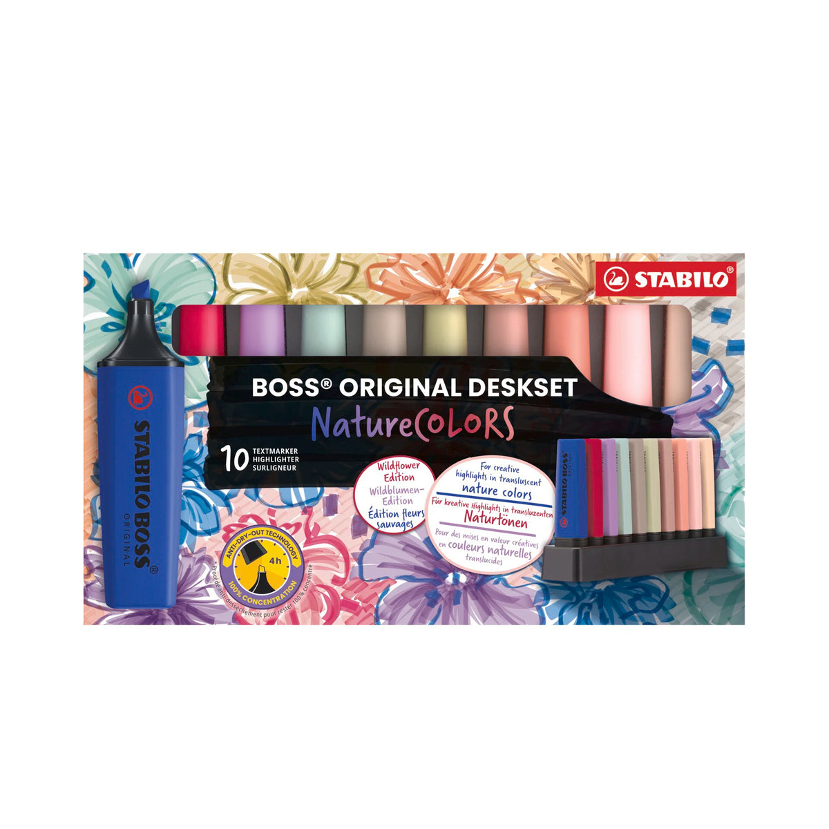STABILO BOSS NATURECOLORS WILDFLOWER 10 PCS DESKSET