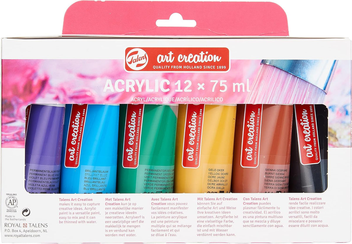 TALENS ART CREATION ACRYLIC SET 12X75ML