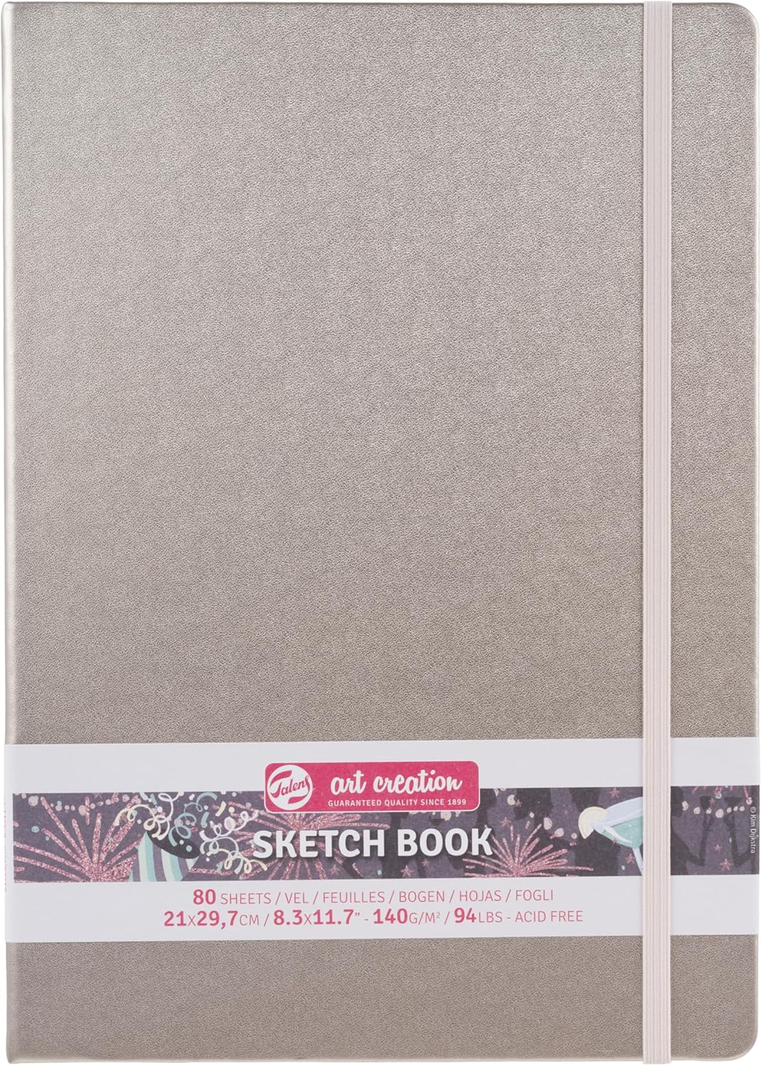 TALENS ART CREATION SKETCHBOOK 140G# PINK CHAMPAGNE COVER 21CM x 29.7CM (A4)