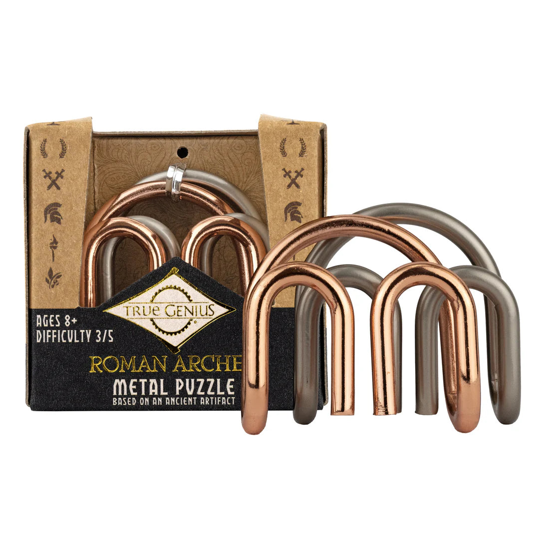 TRUE GENIUS  - ROMAN ARCHES INTERLOCKING METAL PUZZLE