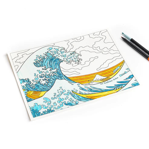COLORING BOOK - HOKUSAI