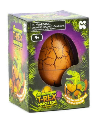 DINOSAUR HATCHING EGGS (LARGE) - STEGOSAURUS, TRICERATOPS, T-REX