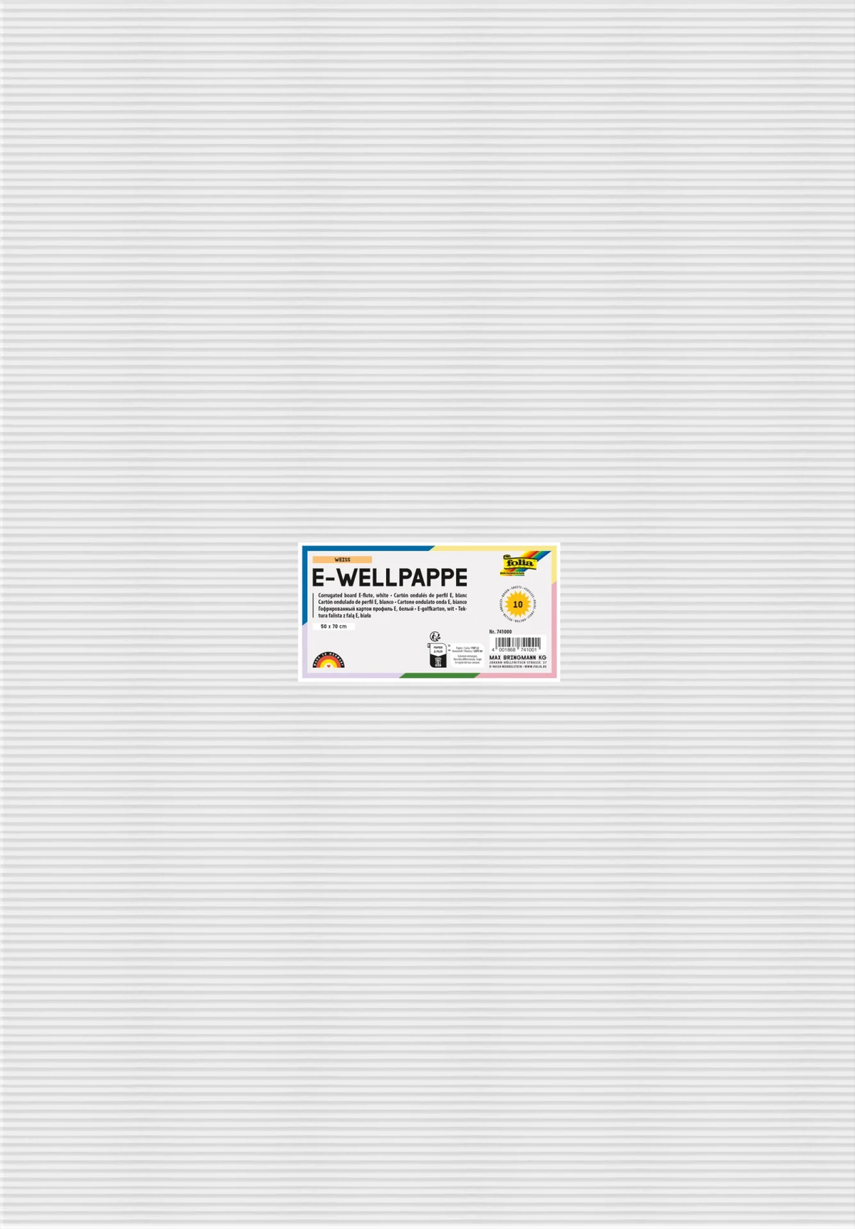 FOLIA E-FLUTE 19.7X27.6 IN  WHITE