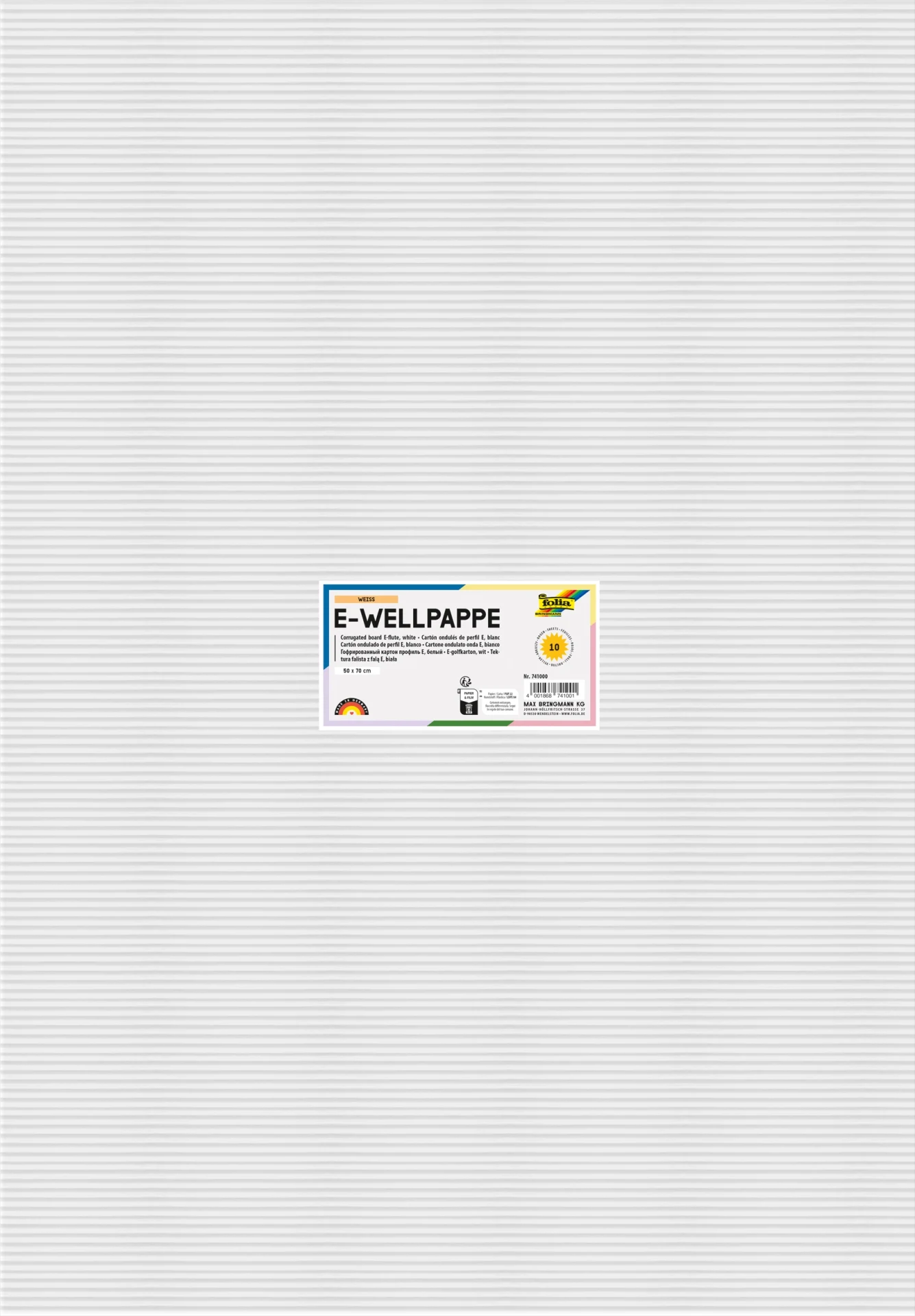 FOLIA E-FLUTE 19.7X27.6 IN  WHITE