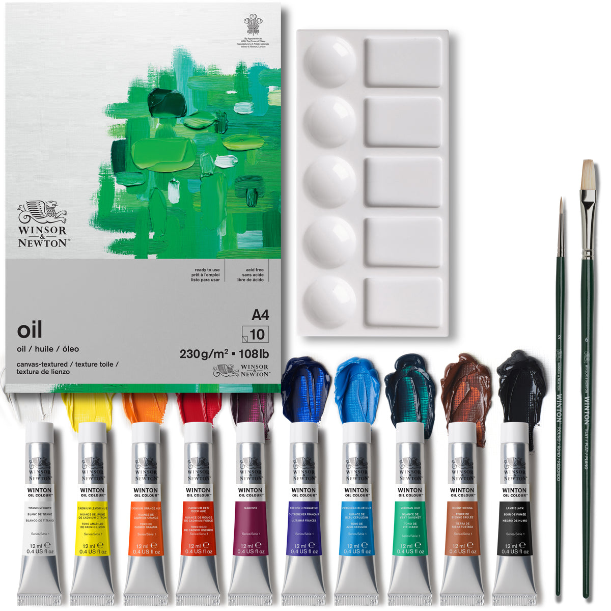 W&amp;N WINTON 10 X 12 ML OIL COLOR SET (14 PC KIT)