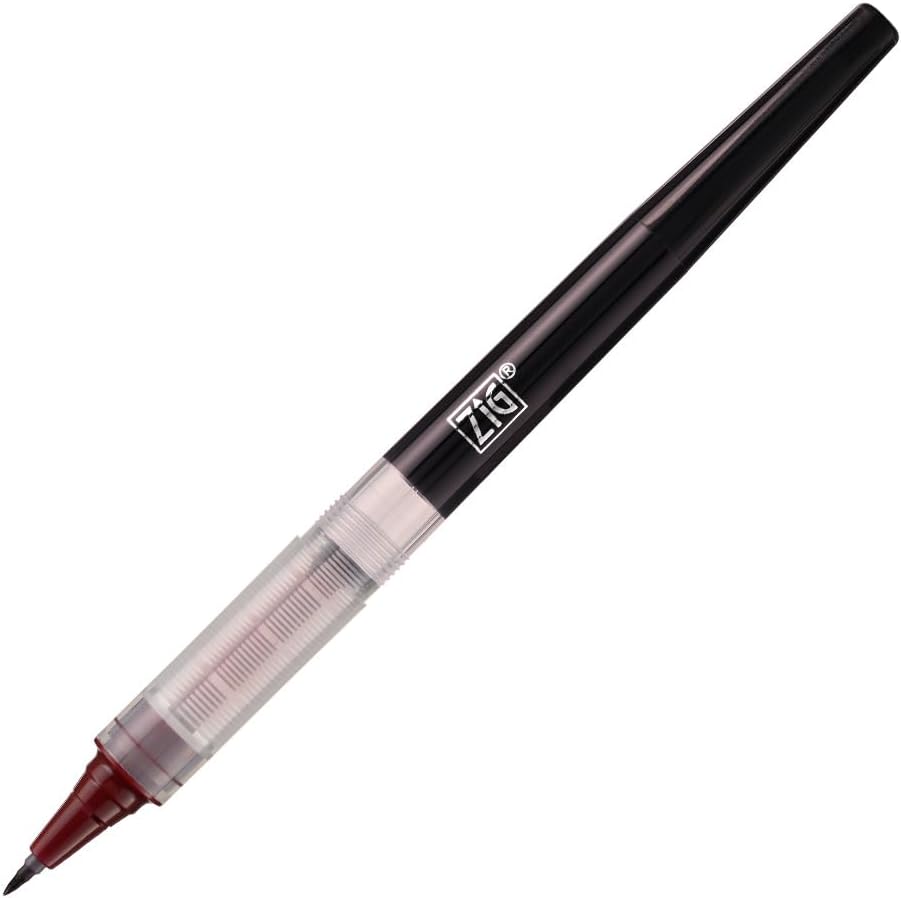 Zig Clean Color Real Brush pen on a white background