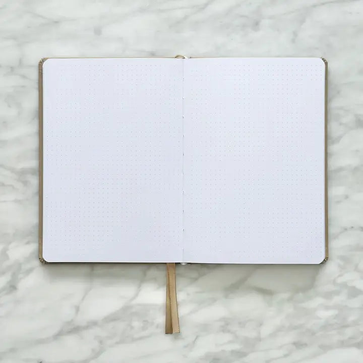 LINEN HARDCOVER DOTTED JOURNAL - LATTE