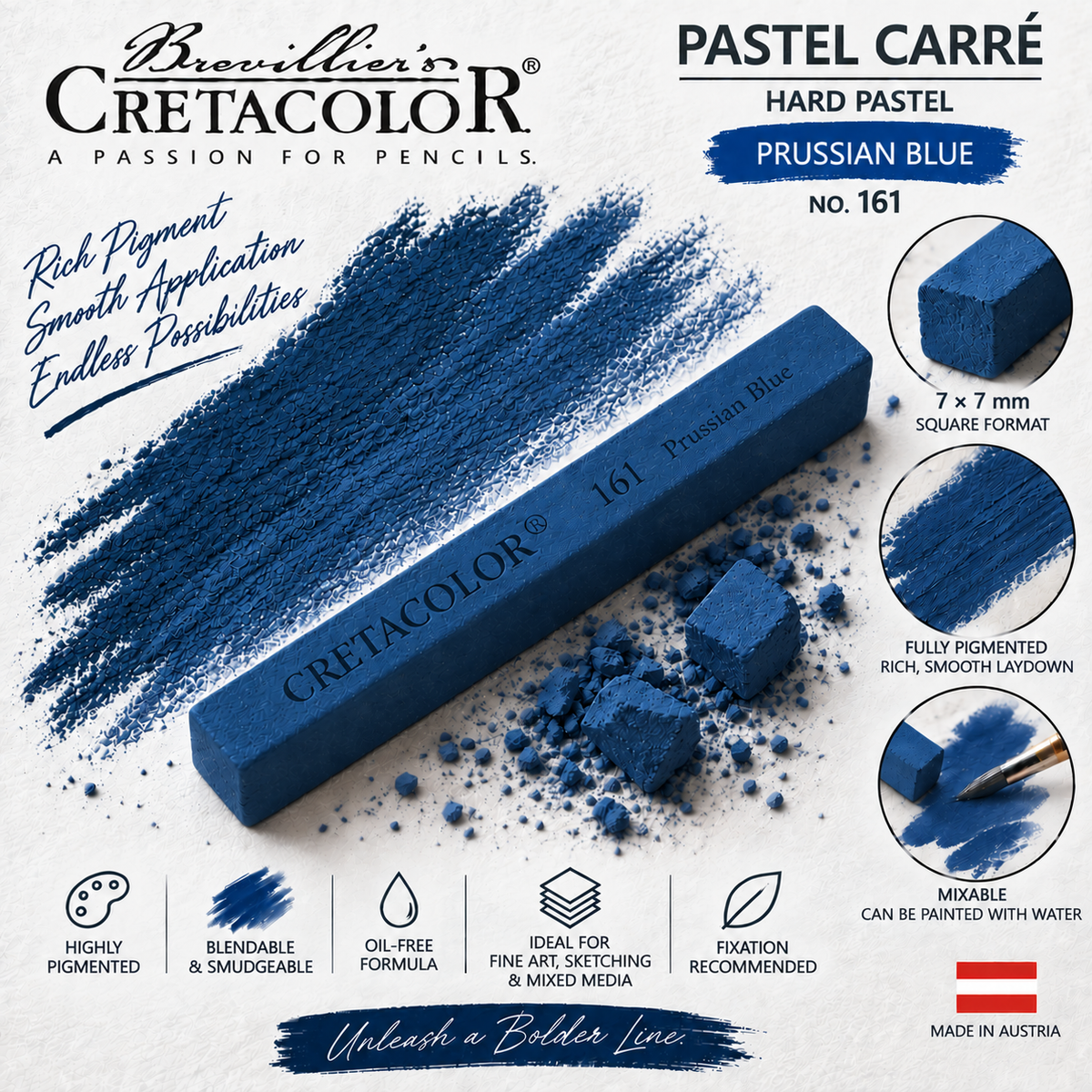 CRETACOLOR PASTEL CARRÉ PRUSSIAN BLUE