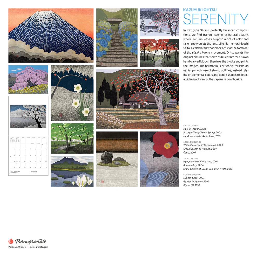 WALL CALENDAR 2026- SERENITY: KAZUYUKI OHTSU