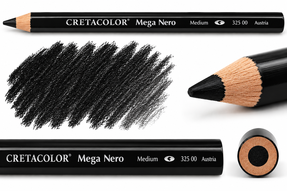 CRETACOLOR MEGA NERO PENCIL OIL MEDIUM