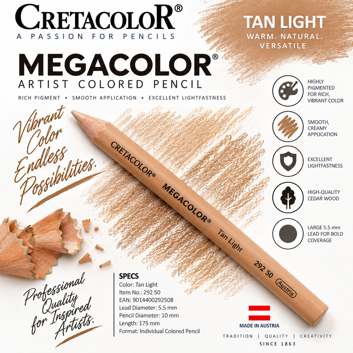 CRETACOLOR MEGACOLOR TAN LIGHT