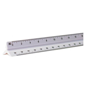 HIGH IMPACT PLASTIC ENGINEER TRIANGULAR SCALE 12&quot;