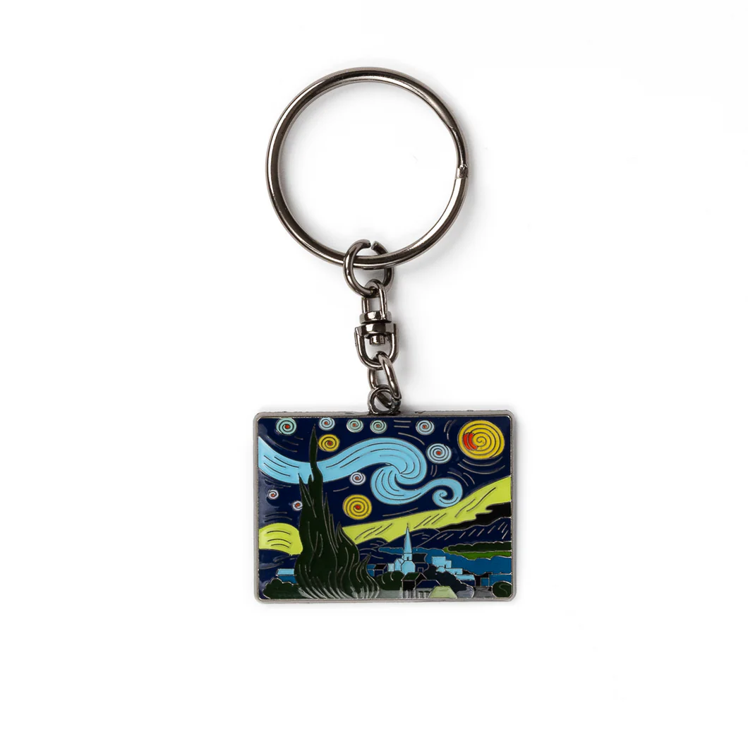 KEYCHAIN- STARRY NIGHT  VAN GOGH