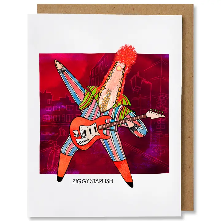 ILLUSTRATED FUNNY PUN EVERYDAY CARD - ZIGGY STARFISH