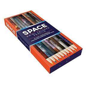 SPACE SWIRL COLORED PENCILS.
10 Two-Tone Pencils Featuring Photos from NASA.