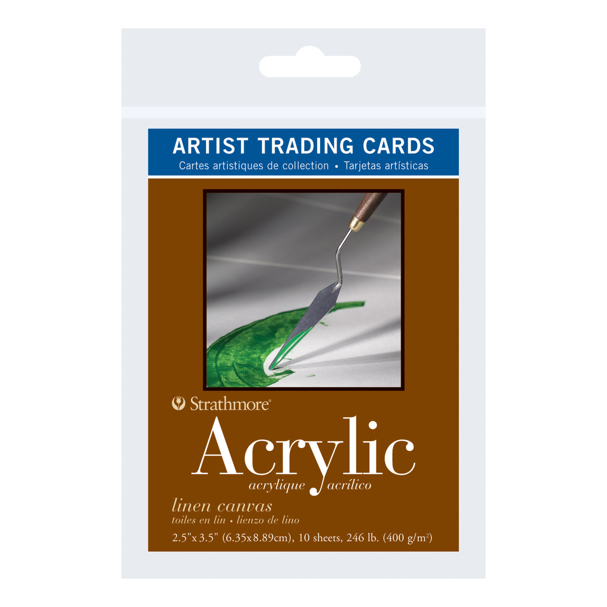 ARTIST TRADING CARD ACRYLIC LINEN 2.5x3.5 10-PACK