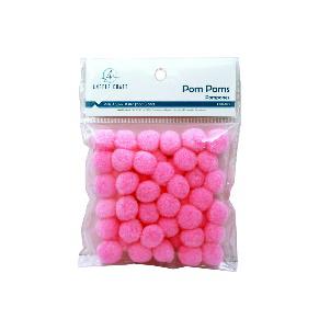 POM-POMS, 50PC APPROX 2CM , PINK