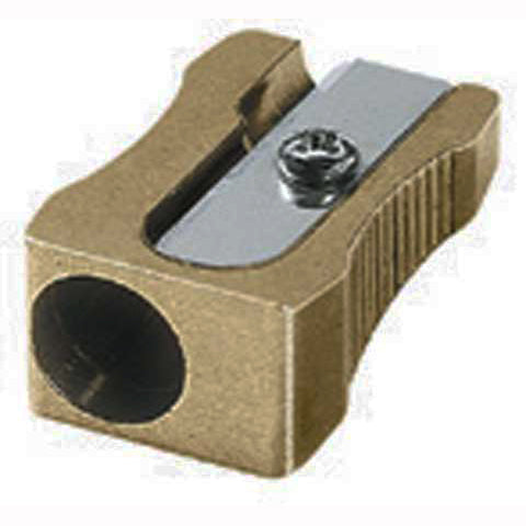 BRASS WEDGE SINGLE HOLE PENCIL SHARPENER