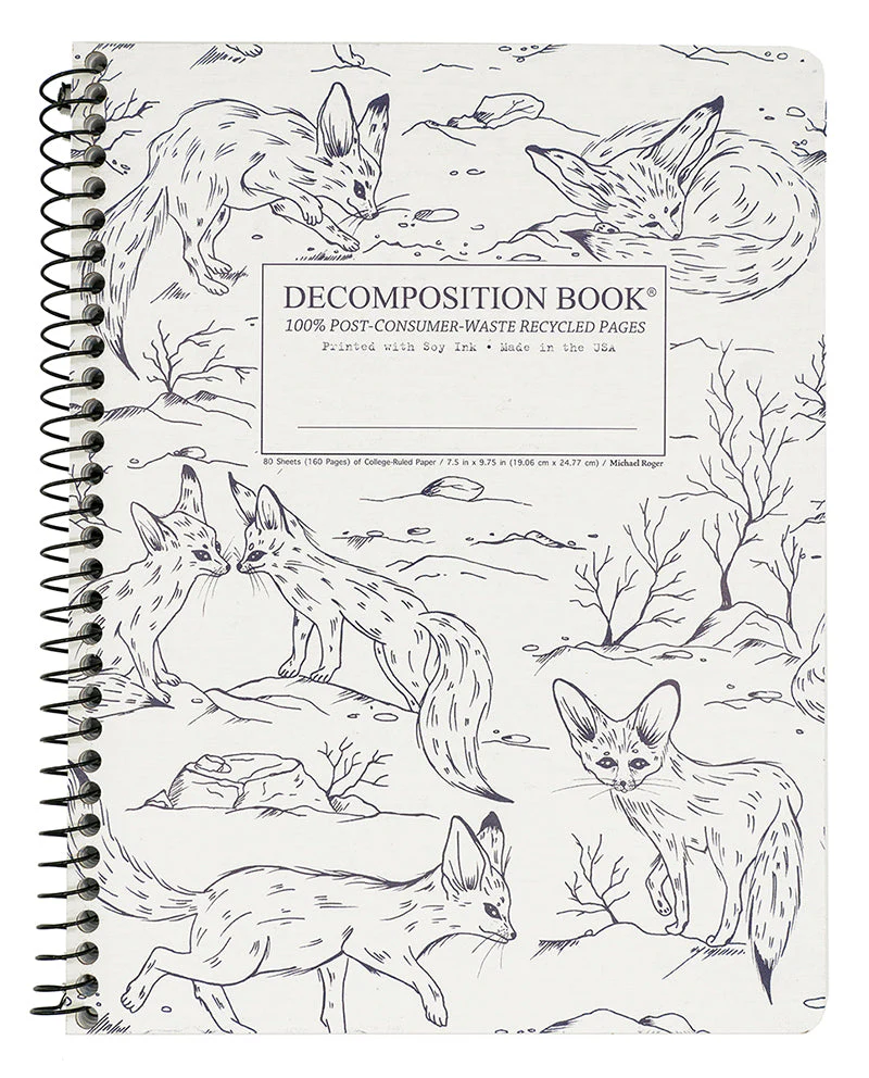 DECOMPOSITION BOOK SPIRAL FENNEC FOXES