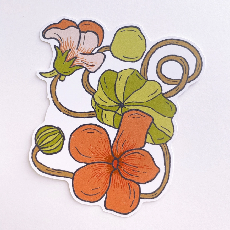 STICKER - NASTURTIUM FLOWER