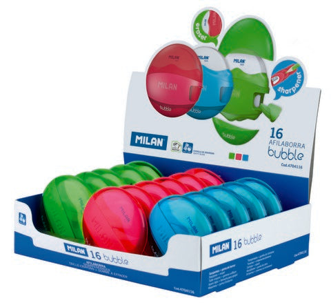MILAN BUBBLE SHARPENER &amp; ERASER
