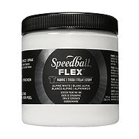 FLEX SCREEN PRINTING FABRIC INK 8oz APLINE WHITE