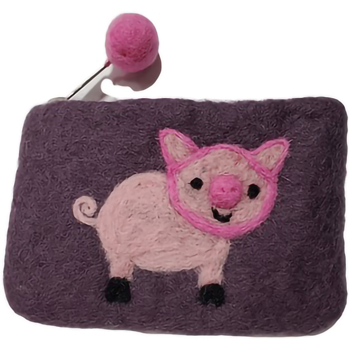 NAPALI FELTED ZIPPER POUCH 4&quot;x6&quot; PIG