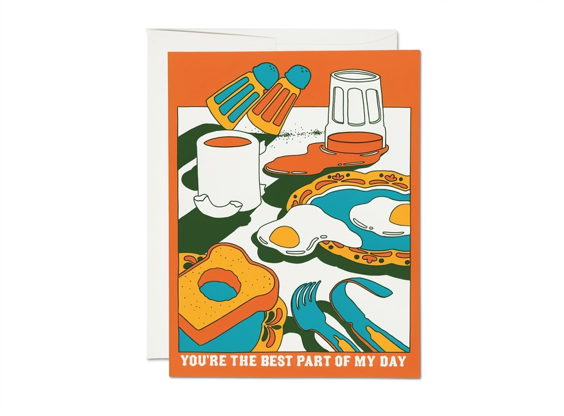 GREETING CARD - BREAKFAST LOVE