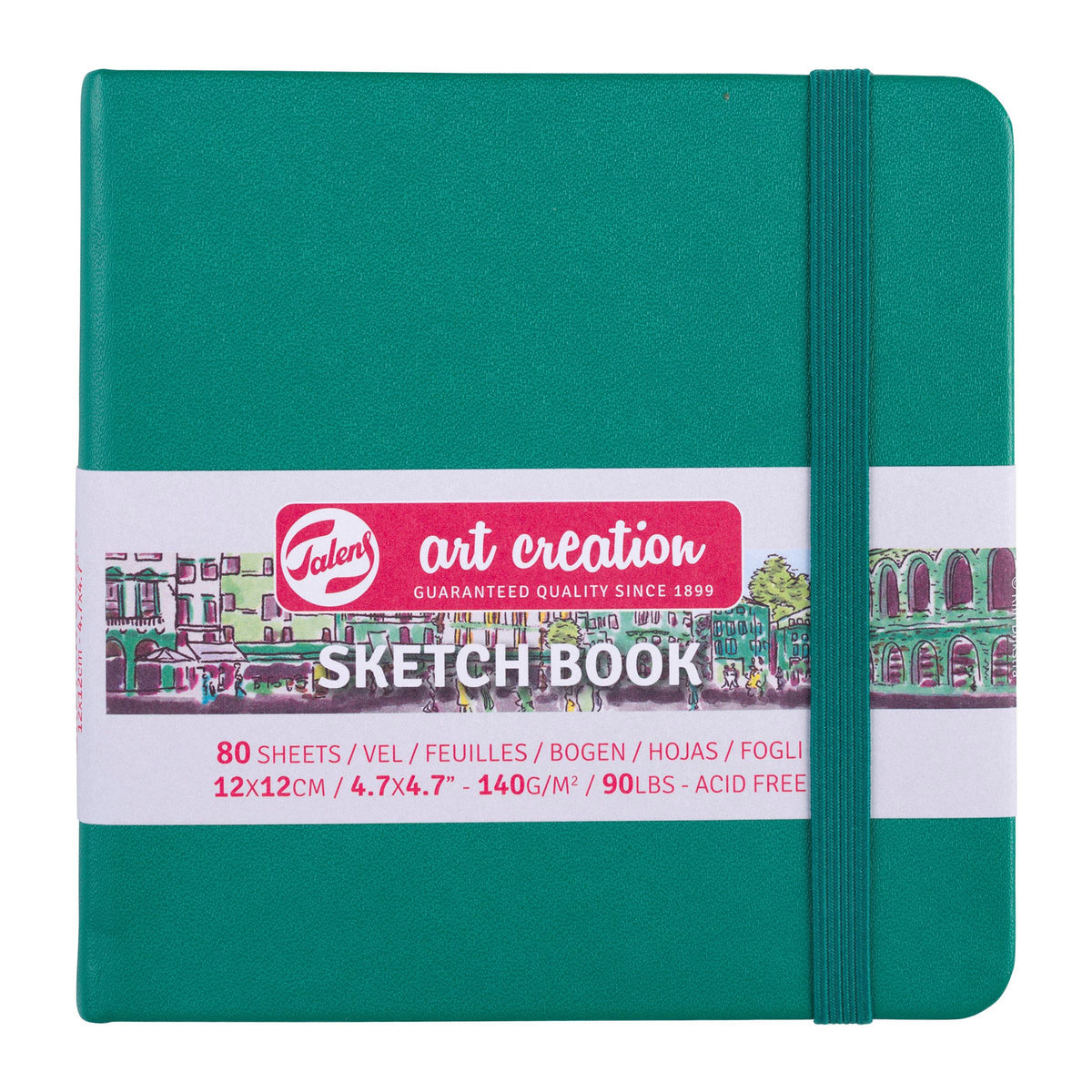 ART CREATION SKETCHBOOK FOREST GREEN 12CM X 12CM